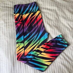 CVG - rainbow zebra striped full length leggings - Constantly Varied Gear
